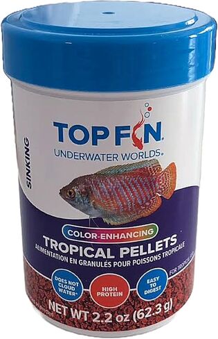 Top Fin Color-Enhancing Tropical Pellets for Tropical Fish 1-2.2 oz (62.3g) in Kuwait