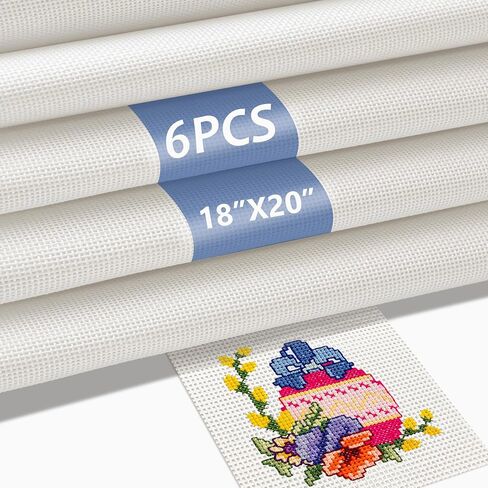 6Pcs 18 Mesh Needlepoint Canvas Kit,Needlepoint Embroidery Blanks 18"x12" in Saudi Arabia