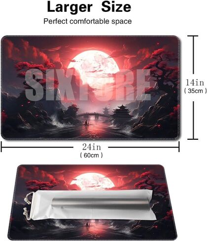 Board Game 14x24in MTG Playmat Compatible for OCG CCG RPG TCG Playmats (Blood Moon Secrets) in Kuwait