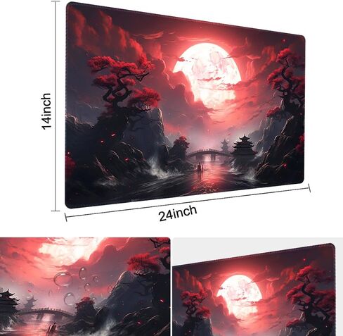 Board Game 14x24in MTG Playmat Compatible for OCG CCG RPG TCG Playmats (Blood Moon Secrets) in Kuwait