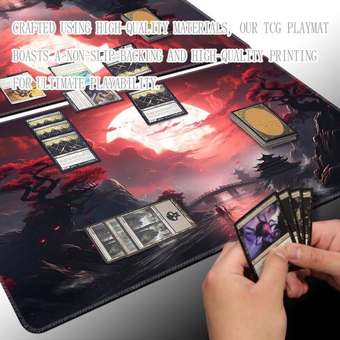Board Game 14x24in MTG Playmat Compatible for OCG CCG RPG TCG Playmats (Blood Moon Secrets) in Kuwait