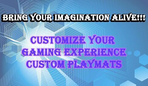 Custom Playmat 14" x 24" Your Design Printed Any Image Tournament and Card Game Legal in Kuwait