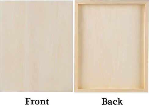 ADXCO 8 Pack Wood Panels 11 x 14 inch Wooden Canvas Board Unfinished Wooden Panel Boards for Painting, Arts, Pouring Use with Oils, Acrylics in Kuwait