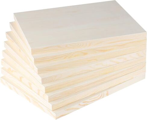 ADXCO 8 Pack Wood Panels 11 x 14 inch Wooden Canvas Board Unfinished Wooden Panel Boards for Painting, Arts, Pouring Use with Oils, Acrylics in Kuwait