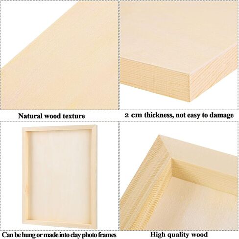 ADXCO 8 Pack Wood Panels 11 x 14 inch Wooden Canvas Board Unfinished Wooden Panel Boards for Painting, Arts, Pouring Use with Oils, Acrylics in Kuwait