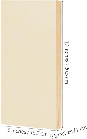 ADXCO 8 Pack Wood Panels 6 x 12 inch Wooden Canvas Board Unfinished Wooden Panel Boards for Painting, Arts, Pouring Use with Oils, Acrylics in Saudi Arabia
