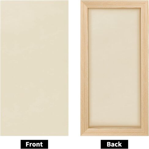ADXCO 8 Pack Wood Panels 6 x 12 inch Wooden Canvas Board Unfinished Wooden Panel Boards for Painting, Arts, Pouring Use with Oils, Acrylics in Saudi Arabia