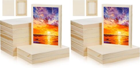 Bercoor 10 Pcs 5x7 Wood Panel Boards, Unfinished Wood Canvas Wooden for Painting, Arts, Pouring Use with Oils, Acrylics in Saudi Arabia