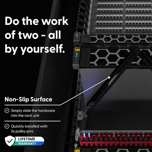 Setup.exe 3 Installation Tool - Easy Mount for Patch Panels Servers Fits 19" Rails, Square and Threaded Holes - Computer Cabinet and Network Racks - Laptop, Device Workshelf, Holds 110 lbs in Kuwait