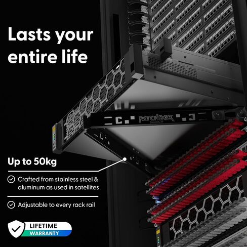 Setup.exe 3 Installation Tool - Easy Mount for Patch Panels Servers Fits 19" Rails, Square and Threaded Holes - Computer Cabinet and Network Racks - Laptop, Device Workshelf, Holds 110 lbs in Kuwait