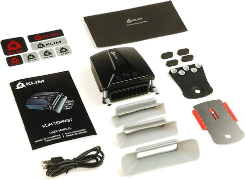 KLIM Tempest Laptop Cooler with Vacuum Fan - New 2023 - Gaming Laptop fan with Display - Temperature Detection + Automatic/Manual Mode - 4000 RPM - Portable - Compatible with Laptop Cooling Pads in Saudi Arabia