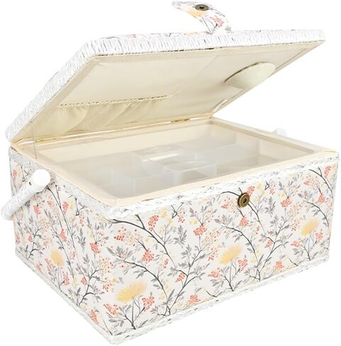 Large Sewing Basket with No Accessories and Removable Tray in Saudi Arabia