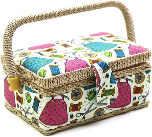 D&D Small Sewing Basket with Sewing Kit Accessories for Girls/Kids/Beginners (Multicolored) in Saudi Arabia