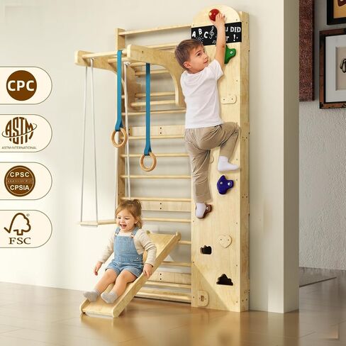 Swedish Ladder 7-in-1, Indoor Wooden Playground in Kuwait