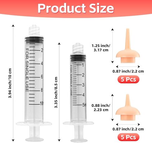 Pet Feeding Syringe, 2 Pcs Puppy Kitten Nursing Syringe with 10 Pcs Nipple, Silicone Feeding Tools for Newborn Animals Puppies Cat Dog Rabbits in Kuwait