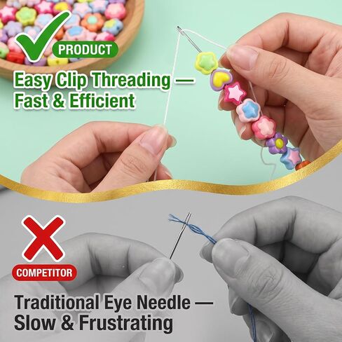 6 Pcs Bead Spinner Needles for Jewelry Making, 6 Sizes for Clay Seed Beads in Saudi Arabia