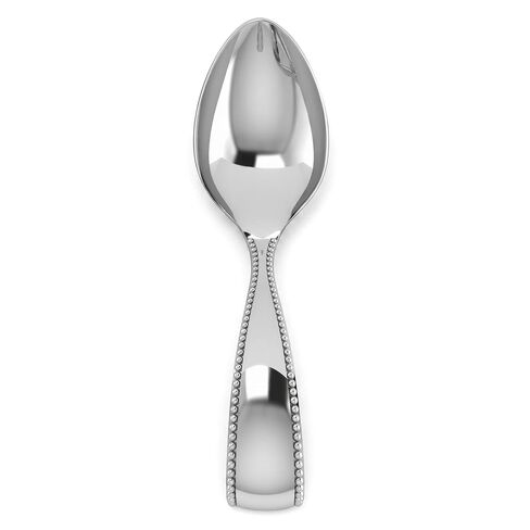 Krysaliis Sterling Silver Bent Curved Baby Feeding Spoon - Premium Quality Food Grade Standard .925 Solid Sterling Silver Spoon - Engravable Gift For Baby with a Beautiful Gift Box in Saudi Arabia