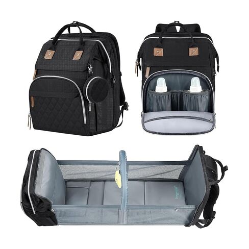 Baby Diaper Bag Backpack with Changing Station Large Capacity Baby Bag for Boys & Girls, USB Charging Port, Pacifier Case, Sunshade & Toy Bar, Waterproof, Forest in Kuwait