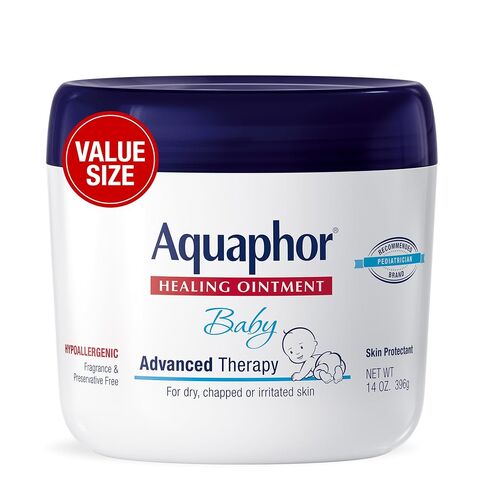 Aquaphor Baby Skin Care Set - Fragrance Free, Prevents, Soothes and Treats Diaper Rash - Includes 14 oz. Jar of Advanced Healing Ointment & 3.5 oz Tube of Diaper Rash Cream in Kuwait