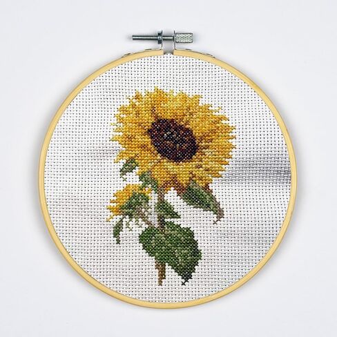 DUTCH STITCH BROTHERS - Rose Counted Cross Stitch 4" Hoop and Pattern Included - Cross Stitching Kits for Adults Advanced and Beginners in Kuwait