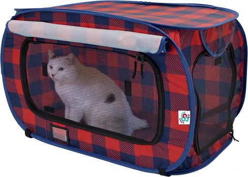 SportPet Designs Large Pop Open Kennel, Portable Cat Cage Kennel, Waterproof Pet bed, Carrier Collection in Saudi Arabia