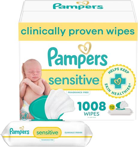Pampers Baby Wipes Sensitive Perfume Free 1X Pop-Top Pack 56 Count in Saudi Arabia