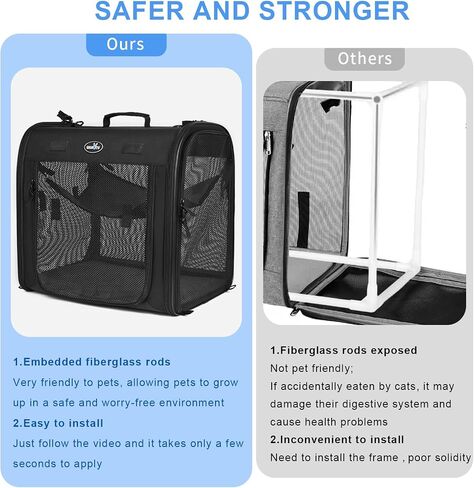 Wakytu 2-in-1 Pet Carrier for Cats & Dog, Travel Carrier for Camping in Saudi Arabia