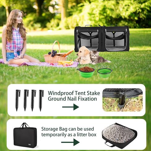 Wakytu 2-in-1 Pet Carrier for Cats & Dog, Travel Carrier for Camping in Saudi Arabia