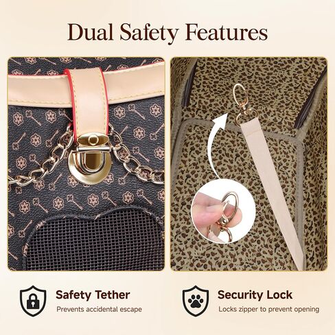Adriene's Choice Luxury Pet Carrier, Puppy Small Dog Carrier, Cat Carrier Bag, Waterproof Premium PU Leather Carrying Handbag for Outdoor Travel Walking Hiking Shopping in Saudi Arabia
