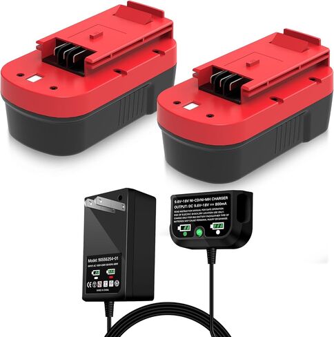 2Pack 4.5Ah HPB18 Ni-Mh Replacement Battery for Black and Decker 18V Battery HPB18 HPB18-OPE Compatible with Black Decker Battery 18 Volt Tools A1718 FS18FL Firestorm Cordless Power Tool（2Pack ） | Ni-Mh HPB18-OPE Compatible with Black Decker Battery 18 Vo in Kuwait