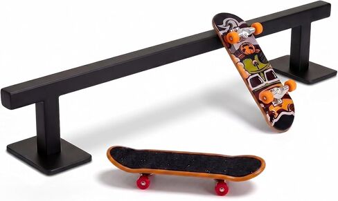 Fingerboard Rail, 11" Metal Round Grind Rail for Finger Skateboards, Solid Steel Obstacle with Weighted Base & Non-Slip Pads, Portable Desk Skatepark Accessory for Tricks, Grinds & Slides in Kuwait