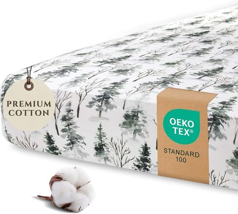 Pobi Baby - 2 Pack Premium Fitted Crib Sheets for Standard Crib Mattress - Ultra-Soft Cotton Blend, Stylish Animal Woodland Pattern, Safe and Snug for Baby (Magical) in Saudi Arabia