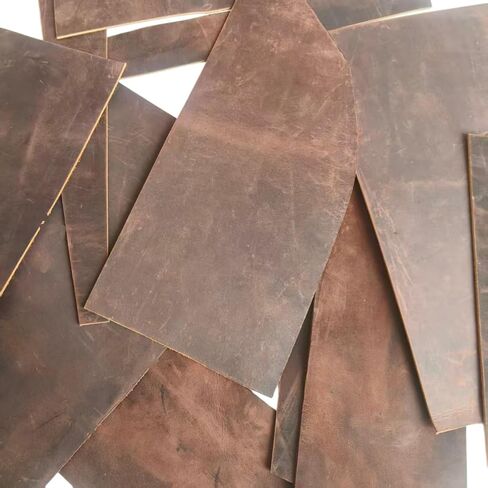 Genuine Leather Scraps, Brown, 1.8-2.0mm Thick, for Handmade Crafts in Kuwait