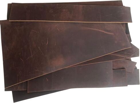 Genuine Leather Scraps, Brown, 1.8-2.0mm Thick, for Handmade Crafts in Kuwait