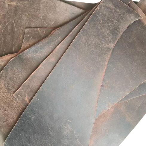 Genuine Leather Scraps, Brown, 1.8-2.0mm Thick, for Handmade Crafts in Kuwait