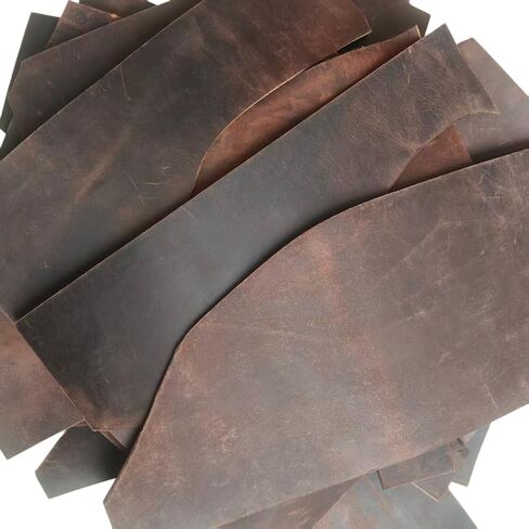 Genuine Leather Scraps, Brown, 1.8-2.0mm Thick, for Handmade Crafts in Kuwait