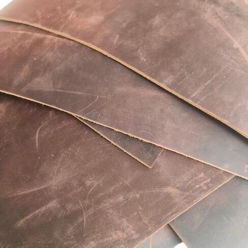 Genuine Leather Scraps, Brown, 1.8-2.0mm Thick, for Handmade Crafts in Kuwait