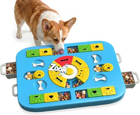 Dog Puzzle Toy, Treat Dispensing Dog Enrichment Toys, Blue in Kuwait