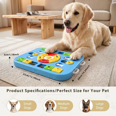Dog Puzzle Toy, Treat Dispensing Dog Enrichment Toys, Blue in Kuwait