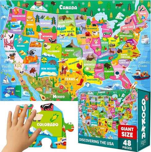 Giant Floor Puzzles for Kids Ages 4-6 - 2x3 Feet Extra-Thick 48 Pieces in Kuwait