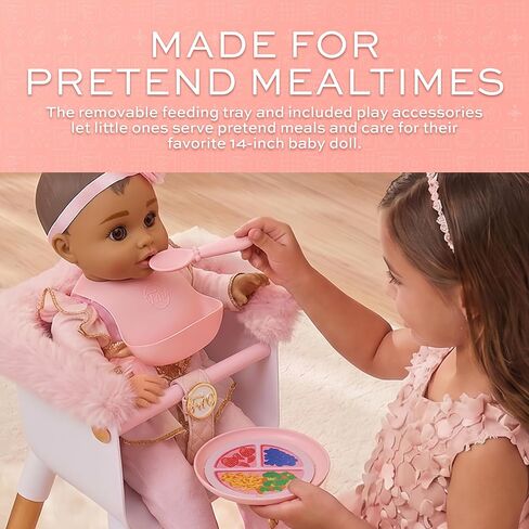 FAO Schwarz Baby Doll High Chair with Feeding Accessories, Fits 14" Dolls in Kuwait