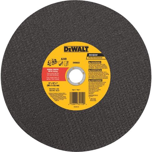 عجلة قطع من ديوالت للمعادن، كاشطة A24N، 12 بوصة × 1/8 بوصة × 1 بوصة (DW8022) in Kuwait
