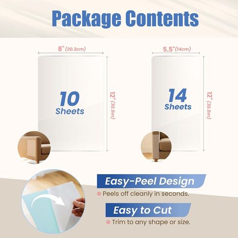 24PCS Cat Scratch Furniture Protector, Double Sided Couch Protectors Tape from Cats Claws Scratching, Clear Sticky Sheets Proof Clawing Sofa Corner Protection Cover Anti Scratch for Furniture in Saudi Arabia