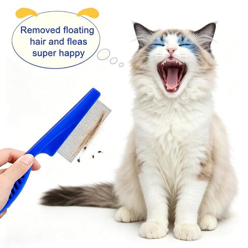 5 Pcs Flea Comb,Stainless Steel Professional comb for Dogs Cats (5, Blue) in Saudi Arabia
