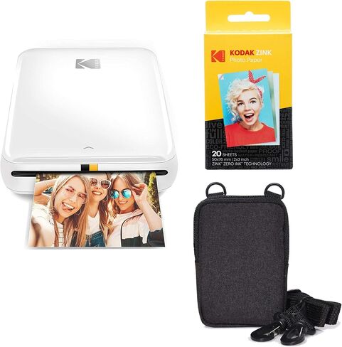 KODAK Step Instant Photo Printer with Bluetooth/NFC, Zink Technology & KODAK App for iOS & Android (Pink) Go Bundle in Saudi Arabia