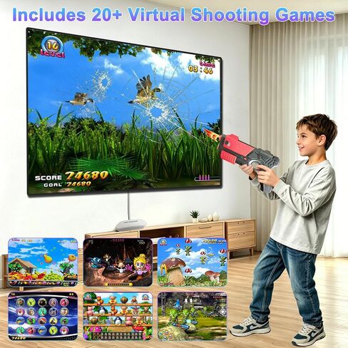 Video Game Console for Kids with Light Gun, 100+ Sports & Shooting TV Games in Saudi Arabia