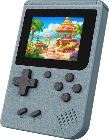 Handheld Game for Kids, 400-in-1 Preloaded Video Game Player with 3.0 Inch LCD Screen, Rechargeable Classic Gaming Device,Portable Arcade Electronic Toy for Boys and Girls-Grey in Kuwait