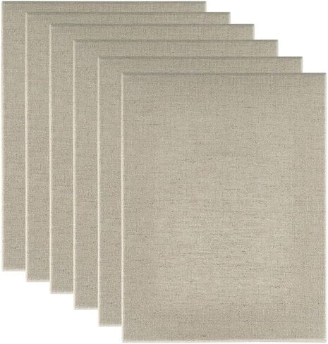 Senso Clear Primed Linen Stretched Canvas - Multi-Media Stretched Canvas for Oils, Acrylics, Pastels, & More! - 12x12 in Saudi Arabia