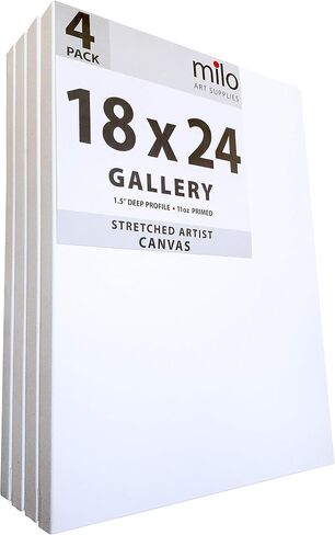 milo Stretched Artist Canvas, 36x48 inch, 2 Pack, 1.5" inch Profile in Kuwait