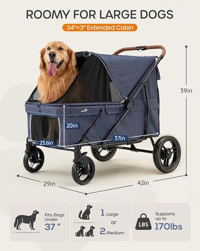 Large Dog Stroller for Large Dogs Up to 170 lbs, for Multiple Pets in Saudi Arabia